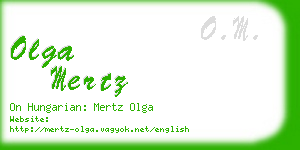 olga mertz business card